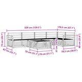Outdoor Sofa Set 6 pcs Natural 3373499