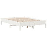 Bed Frame without Mattress White 140x200 cm Solid Wood Pine 842699