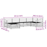 Outdoor Sofa Set 6 pcs Natural 3373754