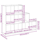 Room Divider Bookcase 3-Tier White 137,5x29x103,5 cm Engineered Wood 857976