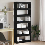 Book Cabinet Black Oak 80 x 30 x 198 cm Engineered Wood 3333923
