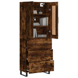 Highboard Smoked Oak 69.5x34x180 cm Engineered Wood 3199774