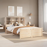 Bookcase Bed without Mattress 150x200 cm King Size Solid Wood Pine 3322473
