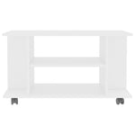 TV Cabinet with Castors White 80x40x45 cm Engineered Wood 800189