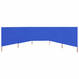 5-panel Wind Screen Fabric 600x160 cm Azure Blue 47171