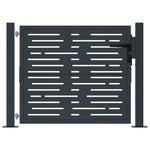 Garden Gate Anthracite 105x80 cm Steel Square Design 153190