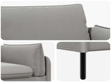 2-Seater Sofa 2-Seater Light Grey 188 x 81 x 89 cm Velvet 42048612