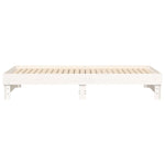 ZNTS Pull-out Day Bed without Mattress White 2x cm 823380