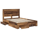 Bed Frame with Drawer with Headboard Manual Engineered Wood 3410316