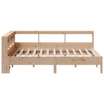 ZNTS Bookcase Bed without Mattress 140x200 cm Solid Wood Pine 3324421