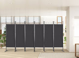 5.74FT 6-Fold Top With Shape 130g Polyester Cloth Plastic Feet Carbon Steel Frame Foldable Screen 19058030