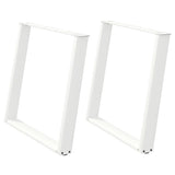 Dining Table Legs U-Shaped 2 pcs White 100x cm Steel 4012805