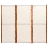 3-Panel Room Divider Cream White 210x180 cm 319183