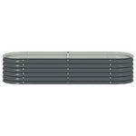 Garden Raised Bed 240x80x44 cm Galvanised Steel Grey 45528
