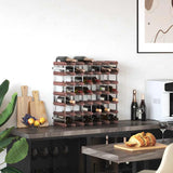 Wine Rack for 42 Bottles Brown Solid Wood Pine 340893