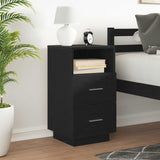 ZNTS Bedside Cabinet with 2 Drawers Black 36x36x68 cm 858580