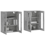 Wall Mounted Cabinets 2 pcs Concrete Grey Engineered Wood 3197973