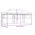 Foldable Party Tent Pop-Up with 3 Sidewalls Orange 4004945