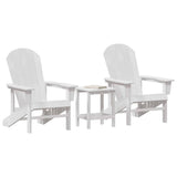 Garden Chair 3 pcs White Polyethylene 3335830