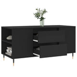 Coffee Table Black 102x44.5x50 cm Engineered Wood 830989