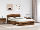 Bed Frame with Headboard Old Wood 120 x 200 cm Solid Pine Wood 3413333
