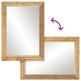 Bathroom Mirror 50x70 cm Solid Wood Rough Mango and Glass 377589