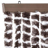 Fly Curtain Brown and White 100x200 cm Chenille 377393