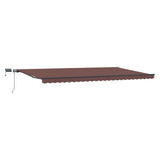 Manual Retractable Awning with LEDs Brown 600x300 cm 3310222