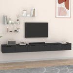 Wall Cabinets 2 pcs Black 102x30x20 cm Engineered Wood 3115901