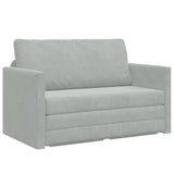 Sofa Bed Light Grey 124 x 204 x 61 cm Velvet 4106702