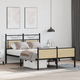 Bed Frame without Mattress Sonoma Oak 120x200 cm Engineered Wood 4106978