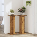 Plant Stands 2 pcs Artisian Oak 30x30x80 cm Engineered Wood 3307872