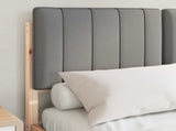 Bed Frame with Upholstered Headboard Light Grey 120 x 190 cm 878064