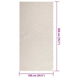Rug ZIZUR Cream 100x200 cm Jute Look Indoor and Outdoor 4010375
