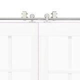 Sliding Door Hardware Kit 200 cm Stainless Steel Silver 3295764