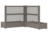 Big Planter with Trellis 2 pcs Grey 143 x 143 x 133.5 cm PP 42041726