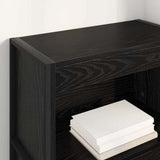 Book Cabinet Black Oak 60 x 30 x 121 cm Engineered Wood 886390