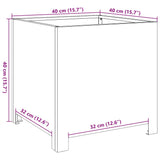 Garden Planter 40x40x40 cm Galvanised Steel 851209