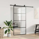 Sliding Door with Hardware Set Black 102.5x205 cm ESG Glass 3375860