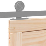 Barn Door Brown 100 x 2.5 x 208 cm Solid Pine Wood 870413