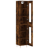 Highboard Smoked Oak 34.5x34x180 cm Engineered Wood 3199422
