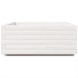 Garden Planter White 90x60x26.5 cm Solid Wood Pine 847344