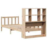 Bookcase Bed without Mattress 100x200 cm Solid Wood Pine 3322129
