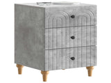 Bedside Cabinet Concrete Grey 43x 41 x 66.5 cm Engineered Wood 894098