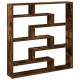 ZNTS Wall Cube Shelf 7 Compartments Smoked Oak Engineered Wood 860026