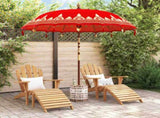 Balinese Parasol Red 215 x 215 x 260 cm Cotton and solid wood 3356899