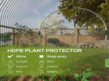Galvanised Steel Fruit Cage, Plant Protection Tent with Zipped Door, 1.2 x 2.4 x 1.9m, Black T3398P311621