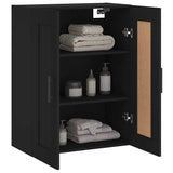 Wall Mounted Cabinet Black 69.5x34x90 cm Engineered Wood 830405