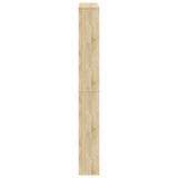 Shoe Cabinet 4-Layer Mirror Oak 63x17x134 cm 273935