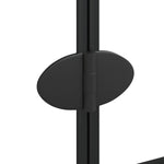 ZNTS Folding Shower Enclosure ESG 120x140 cm Black 150745